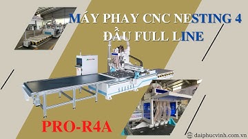 MÁY CNC NESTING 4 ĐẦU HOLZTEK PRO-R4A | MÁY KHOAN CẮT VÁN, TỰ ĐỘNG NẠP PHÔI HIỆU QUẢ