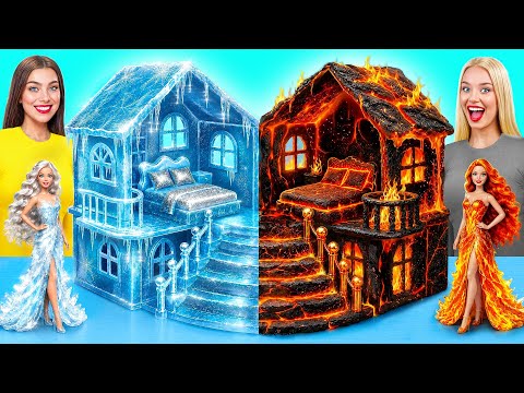 Building an Amazing Dollhouse Cold vs Hot Challenge | Simple Decor Hacks Bubba DO