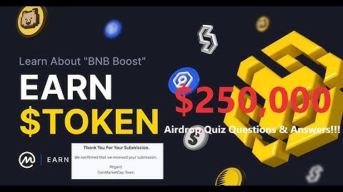 $250,000 Coinmarketcap BNB Boost Learn & Earn Quiz Answers - Free Crypto Airdrop #Ankr #Binance #bnb