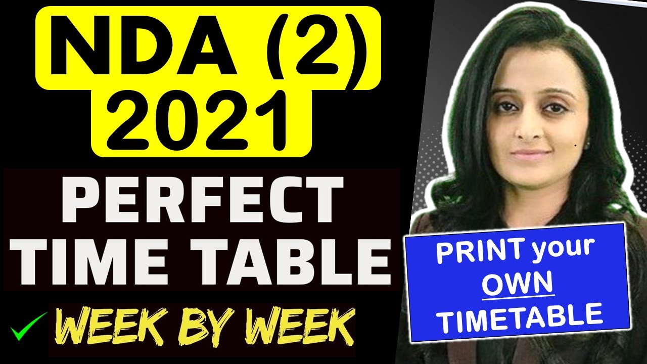 NDA (2) 2021 : Perfect TIME TABLE MATH all topics WEEK by WEEK PLAN | CLEAR BACKLOGS | NEHA AGRAWAL