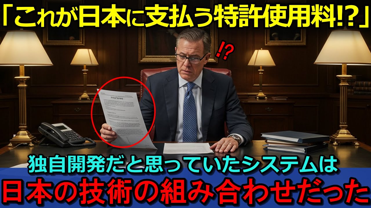 【海外の反応】「これが日本に支払う特許使用料!?」独自開発だと思っていたシステムは日本の技術の組み合わせだった【聞き流し/作業用BGM】
