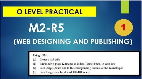 O LEVEL Web designing (M2-R5) Practical -1 || Previous Year Paper || 9720773406