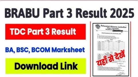 BRABU Part 3 Result 2022-25🛑 OutBRABU Part 3 Result 2022-25 Kaise Dekhe ❓ BRABU Part 3 Result Link