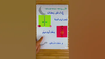 رمضان للاطفال حديث اذا دخل رمضان فنحت أبواب الجنة وغلقت أبواب جهنم وسلسلت الشياطين انشطة رمضان 