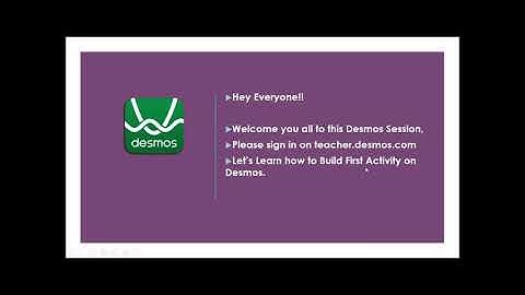For Teachers Build Your First #Desmos #Activity on New Desmos -#Tutorial 2