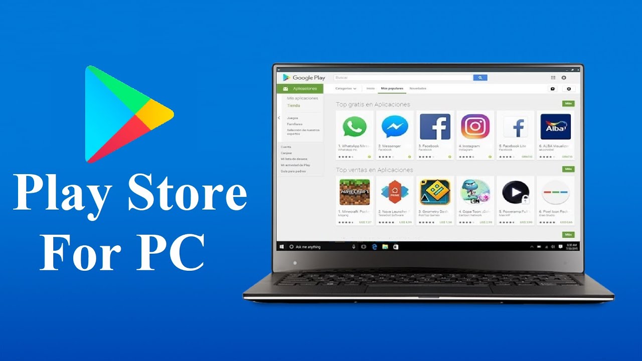 google play store app for windows 10 laptop