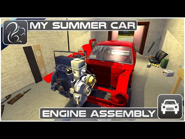 My Summer Car - Episode 2 - Getting started + Chassis build tutorial +  Engine Start! 