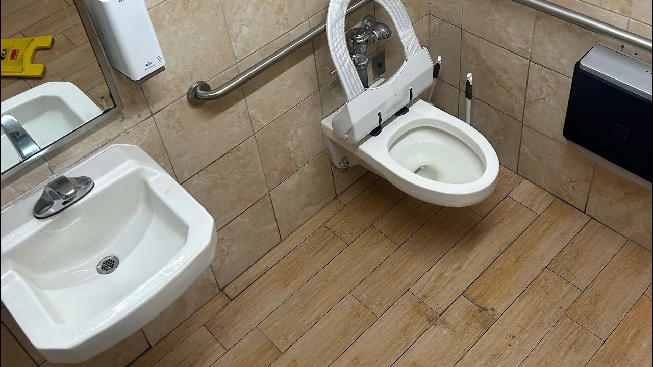 Shell Space Restroom Shell food mart restroom with a 1970s-1980s American standard afwall ...