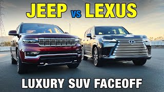 Jeep Grand Wagoneer vs Lexus LX 600 | Large Luxury SUV Comparison | Price, Towing, 3rd Row & More