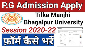 Tilka Manjhi Bhagalpur University P G Admission Online Form Kaise Bhare | TMBU Bhagalpur