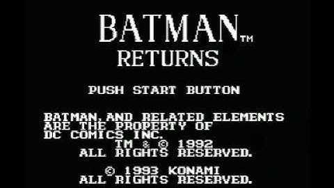 Batman Returns (NES) Music - Prologue Theme