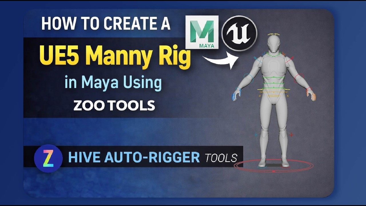 Mayanorman Rigs How to Create a UE5 Manny Rig in Maya Using Zoo2 Hive AutoRigger ...