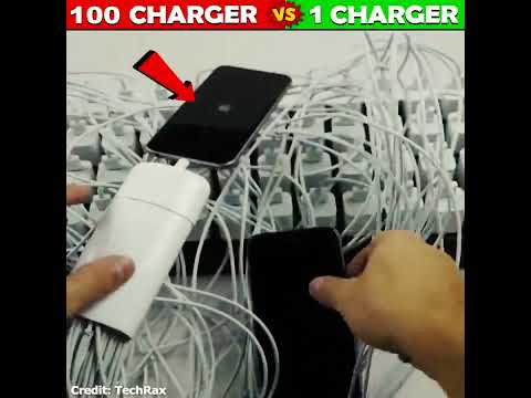 IPhone 100 charger experiment😲😲 #shorts #youtubeshorts #iphone