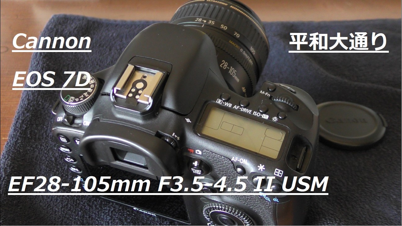 I took photos of Heiwa-dori Avenue with the original EOS 7D and an