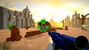 Post apocalyptic voxel game dev log #6 new mobs & damage indicator