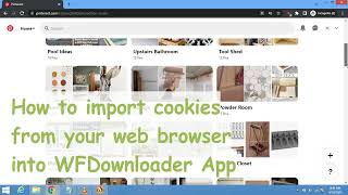 How to import browser cookies into WFDownloader App screenshot 3