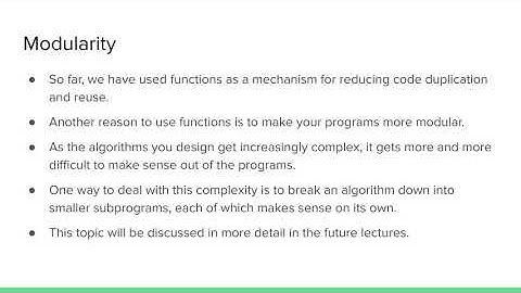 Python Functions 9: Modularity