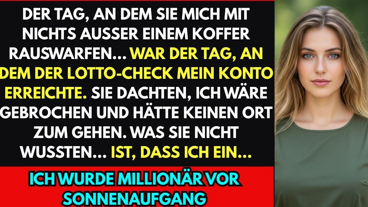 Der Tag, an dem mich meine Eltern mit einem Koffer rauswarfen, war der Tag meines Lottogewinns.