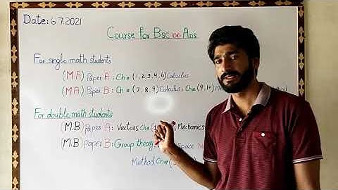 Confusion about BSc (ADS) Mathematics Papers