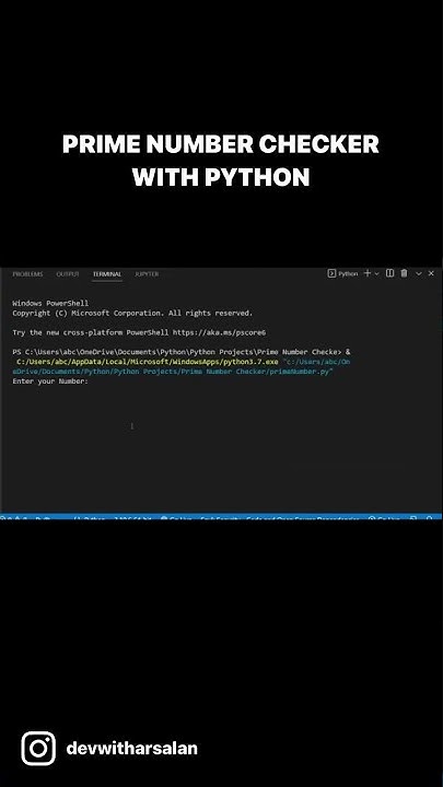 CAN YOU CREATE? Prime number checker with Python #python #youtube # ...