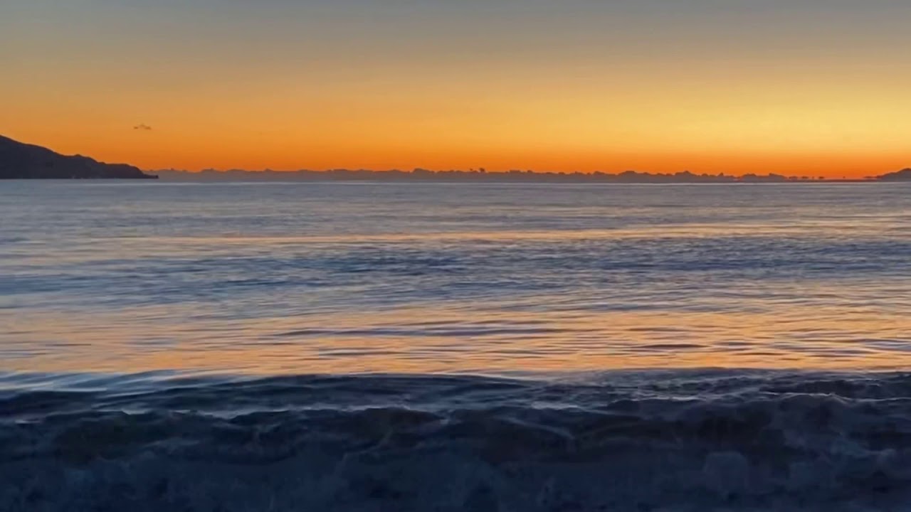 作業用bgm 静岡県沼津市千本浜 夕焼け 海の風景と波の音 Youtube