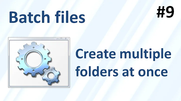 How to create multiple folders at once using a batch file