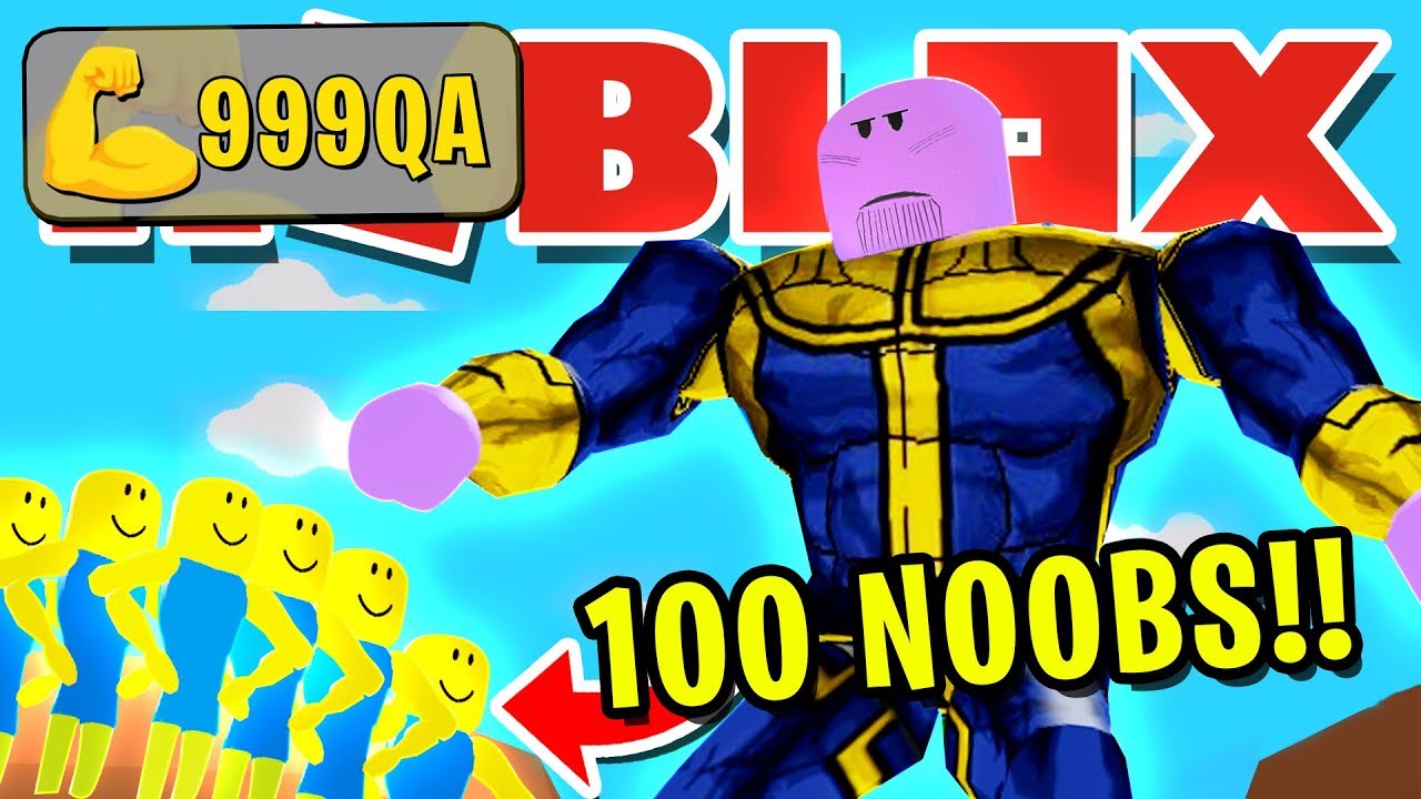 Noob Disguise Trolling 100 Noobs With Max Size Thanos Pretending To Be Noob Then Revealing Size Youtube - size 100 roblox