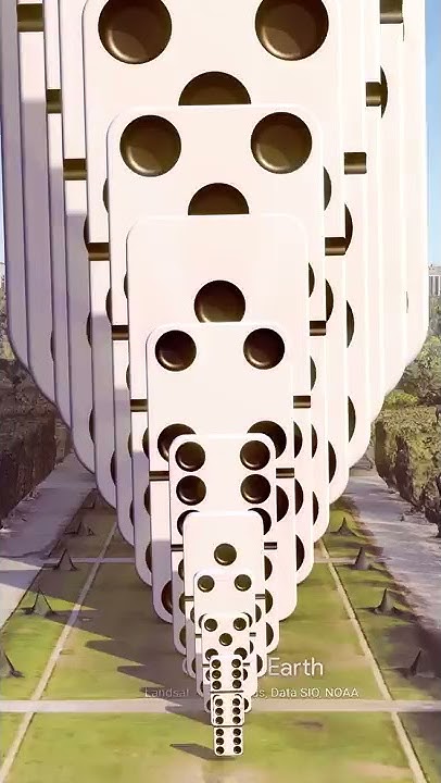 Domino Effect The largest domino simulation on Real Footage (shorts ...