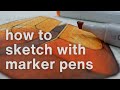 How to sketch with marker pens  understanding tone