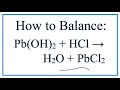 Balancing Chemical Equations Concepts
