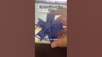 3D printed Radial Engine  #printinplace #3dprinting #cool
