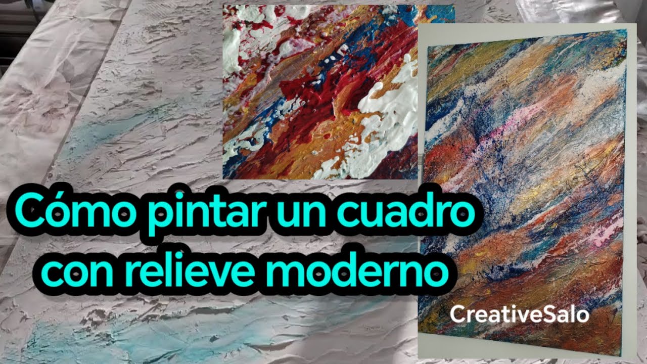 Cómo pintar un cuadro con relieve moderno #creativesalo #abstracto #contemporáneo