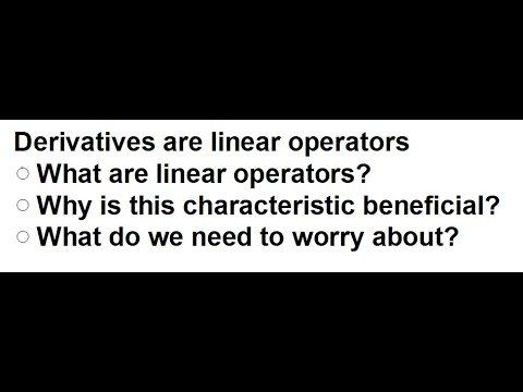 Derivatives are Linear
