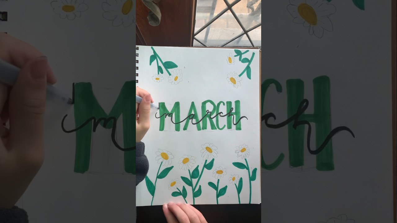 March lettering 🌼💚 #calligraphy #march #lettering #spring #art # ...