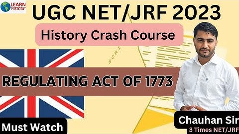 UGC NET / JRF JUNE 2023 ।। Modern History।। Regulating Act,1773 ।। Chauhan sir