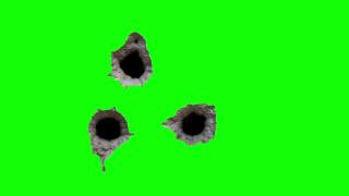 three bullet holes 2 - HD transparent footage