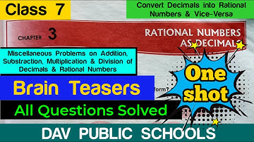 DAV class 7 maths Chapter 3 Brain Teasers - All Questions Solved