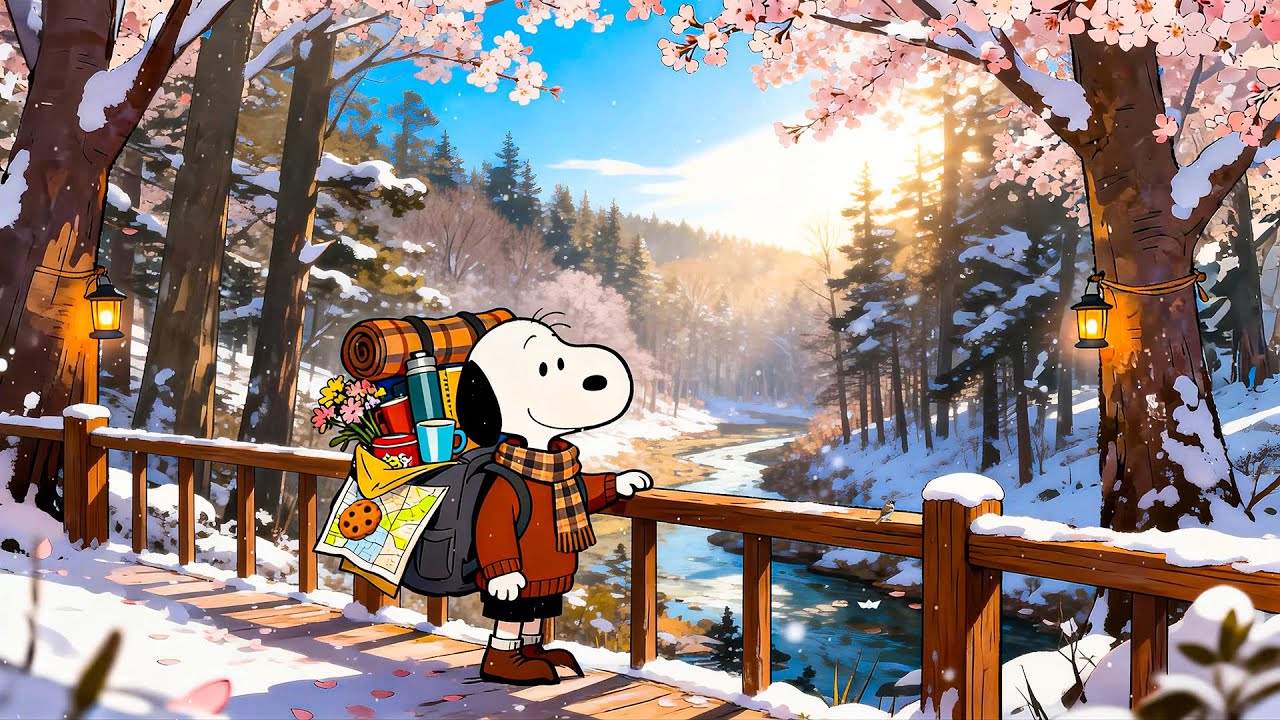 Snoopy’s Morning Escape 🌸 Relaxing Lofi Music for Work & Study 🎶 Calm Lofi Beats for Focus