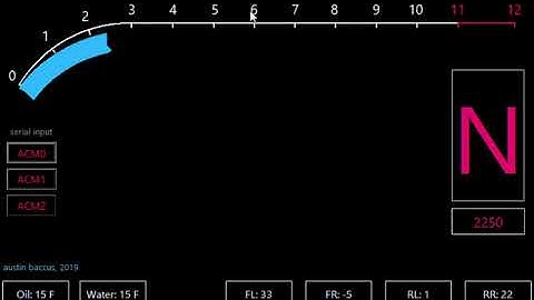 FSAE WSU dashboard screen demonstration