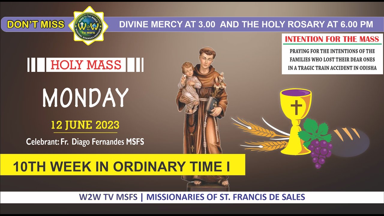 MONDAY HOLY MASS | 12 JUNE 2023 | NOVENA DAY 13 | 10TH WEEK ORDINARY ...