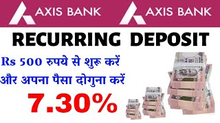 Axis bank recurring deposit interest rates Dec 2022 | Axis bank rd scheme interest rates Dec 2022