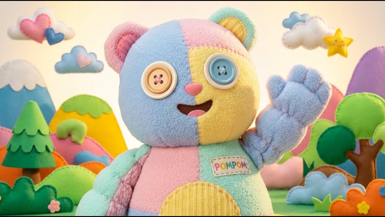 Pompom, o Ursinho de Pano 🧸 | Histórias, Músicas e Aprendizados para Crianças