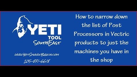 Narrow down list of post processors in VCarve and Aspire