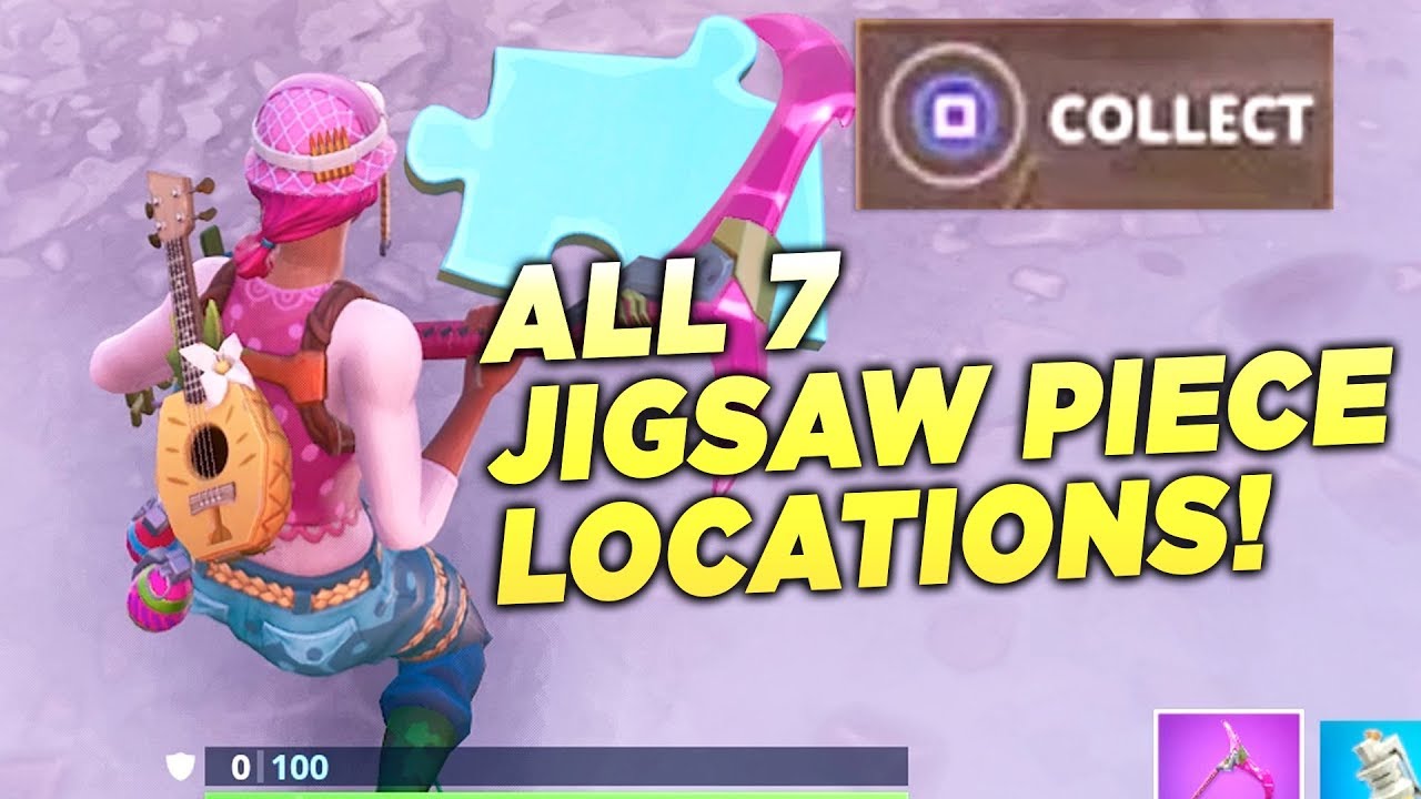 search jigsaw puzzle pieces under bridges and in caves all 7 locations fortnite week 8 season 8 - fortnite 7 puzzle pieces season 8