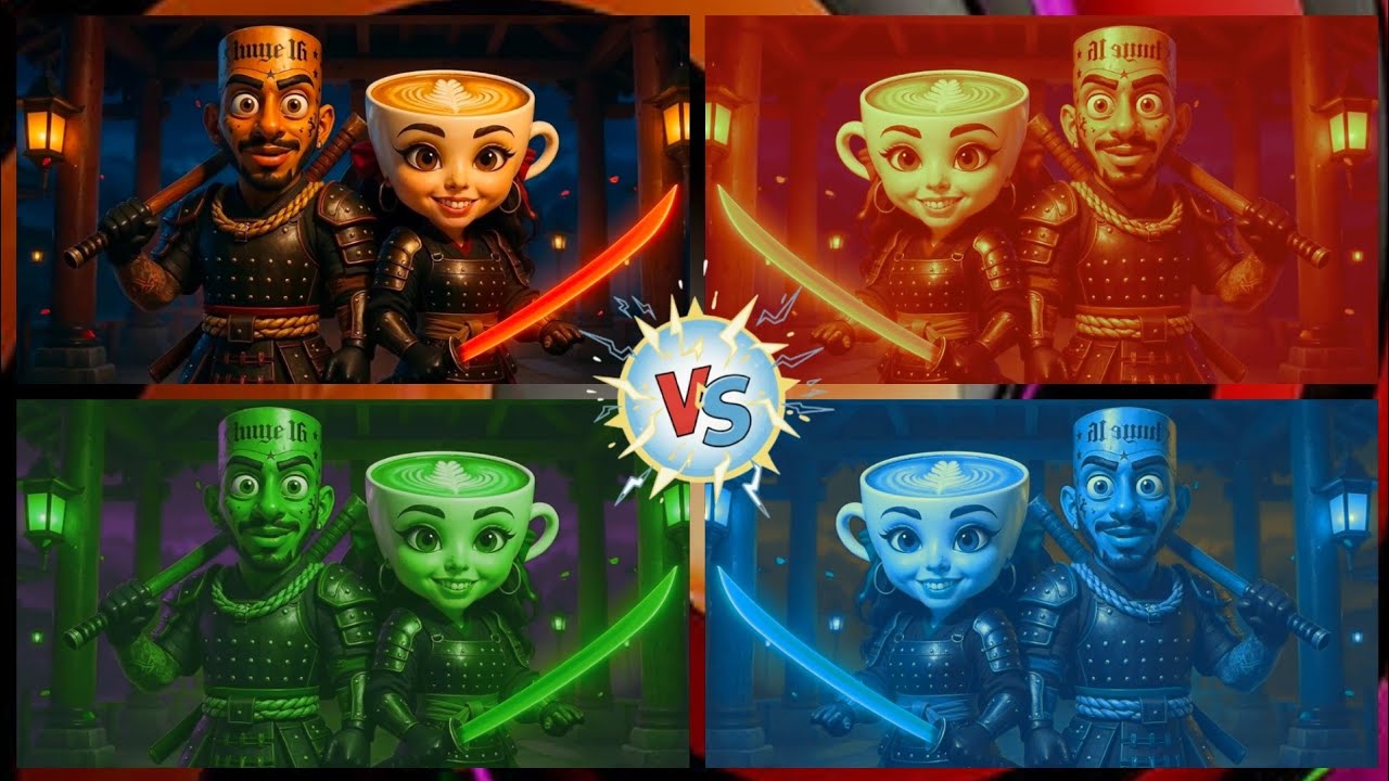 ITALIAN BRAINROT EXE FOUR COLORS | BRAINROT SAMURAI | TILES HOP EDM RUSH 