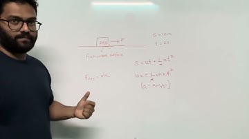 A block of mass 2 kg placed on a long frictionless horizontal table is pulled horizontally by a cons