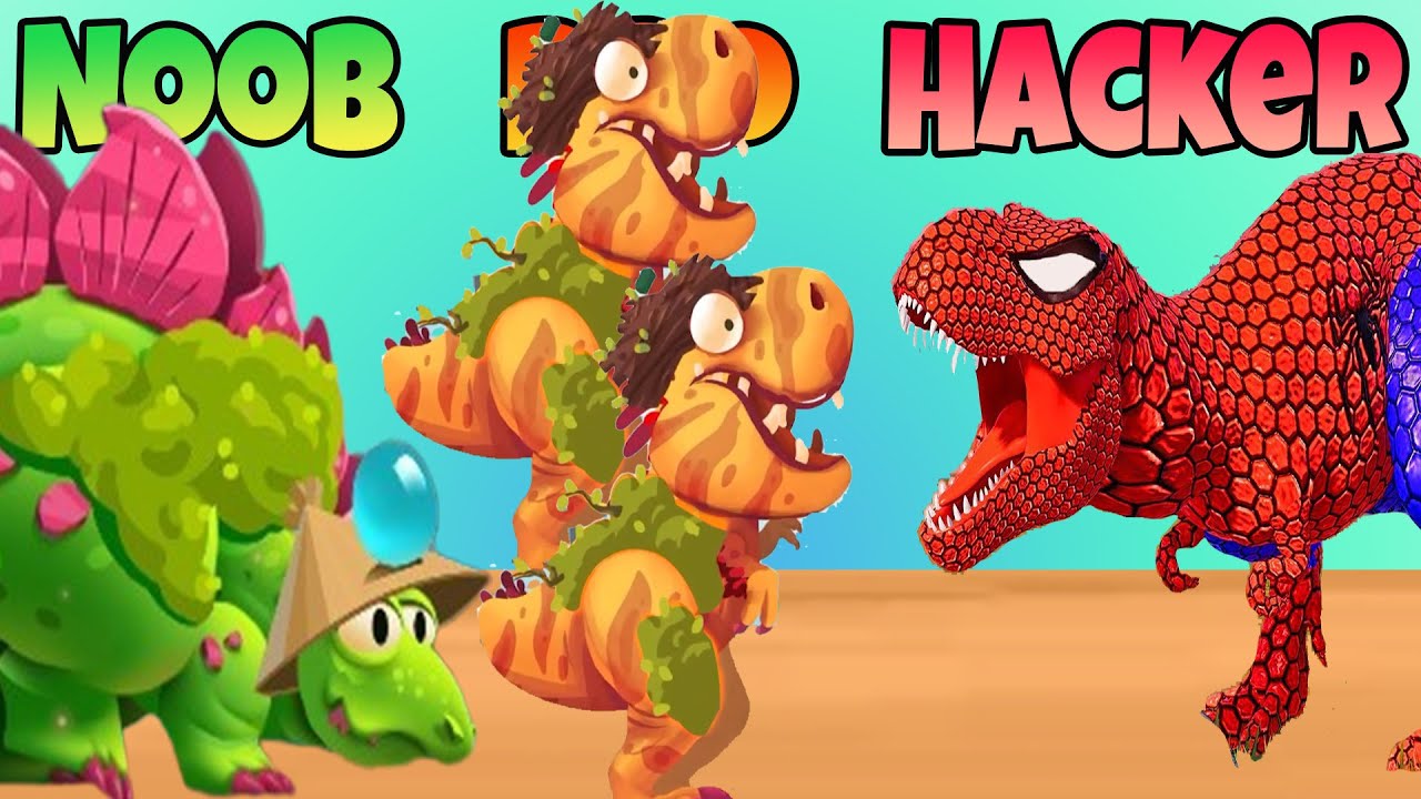 Dino Bash Multiverse War 🦖🌌 – Новичок против Профессионала против Хакера