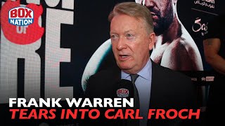 "YOU PIG IGNORANT FOOL" - Frank Warren BLASTS "MORON" Carl Froch during BRUTAL RESPONSE