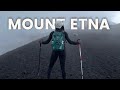 Hiking mount etna volcano  day trip from catania sicily in italy  solo travel vlog series