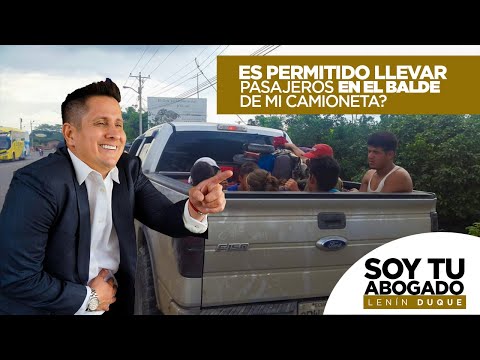 Es permitido llevar pasajeros en el balde de mi camioneta?